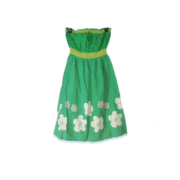My Michelle Green Polka Dot Dress - Picture 1 of 4
